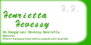 henrietta hevessy business card